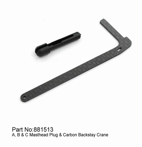 DF65 A, B & C Masthead Plug & Carbon Backstay Crane